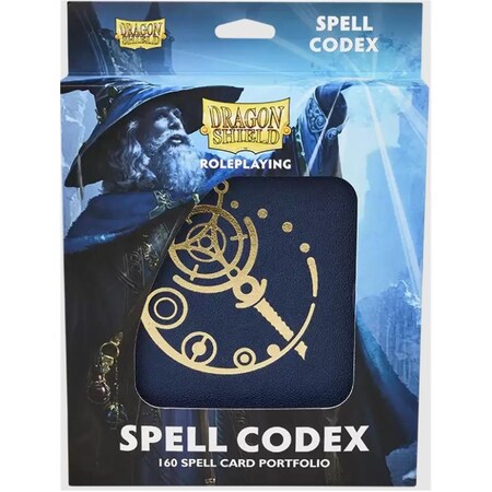 Grizzly Fitness Dragon Shield RPG Spell Codex Board Game, Midnight Blue BE3307634